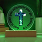 Printed Acrylic Plaque - LED Nightlight - God Is With You