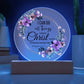 Printed Circle Acrylic Plaque - LED Light - Philippians 4 13
