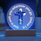 Printed Acrylic Plaque - LED Nightlight - God Is With You
