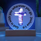 Printed Acrylic Plaque - LED Nightlight - God Is With You