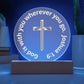 Printed Acrylic Plaque - LED Nightlight - God is With You