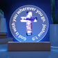 Printed Acrylic Plaque - LED Nightlight - God Is With You