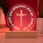 Printed Acrylic Plaque - LED Nightlight - God is With You
