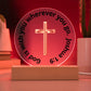 Printed Acrylic Plaque - LED Nightlight - God Is With You