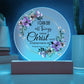 Printed Circle Acrylic Plaque - LED Light - Philippians 4 13