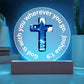 Printed Acrylic Plaque - LED Nightlight - God Is With You