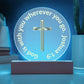 Printed Acrylic Plaque - LED Nightlight - God is With You