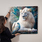 Bojo White Lion - Metal Print