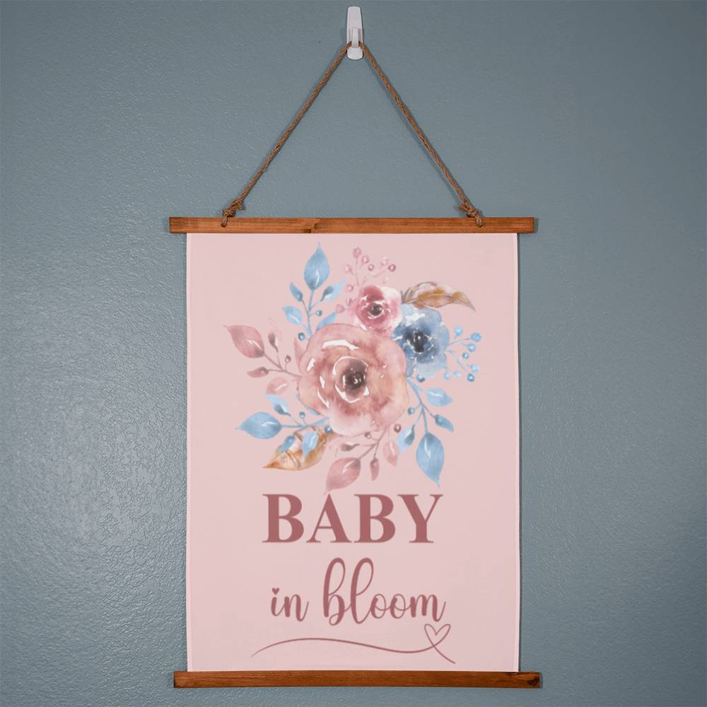 Baby in Bloom Wall Tapestry