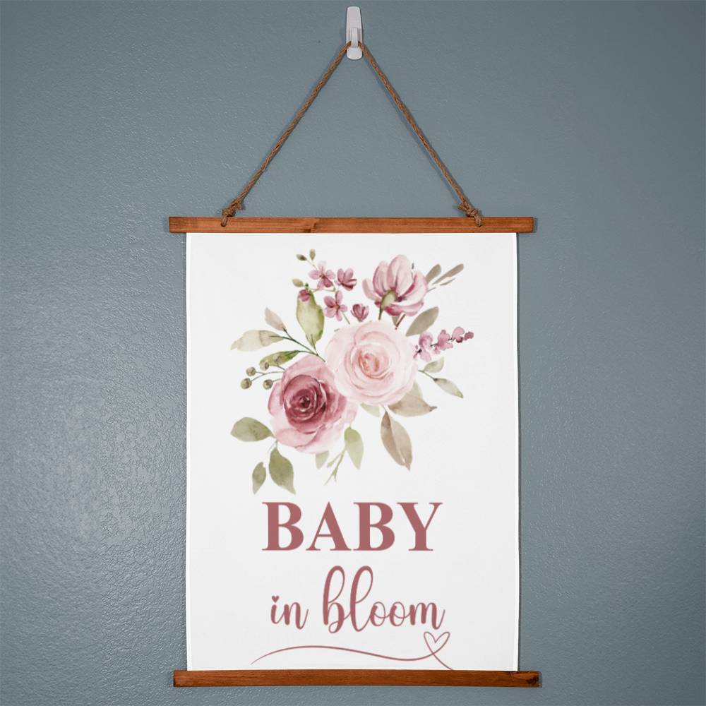 Baby in Bloom Wall Tapestry