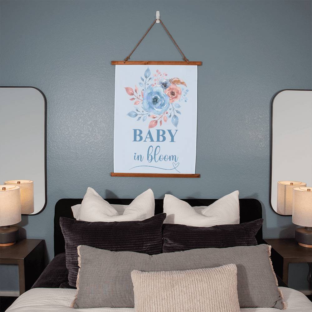 Baby in Bloom Wall Tapestry