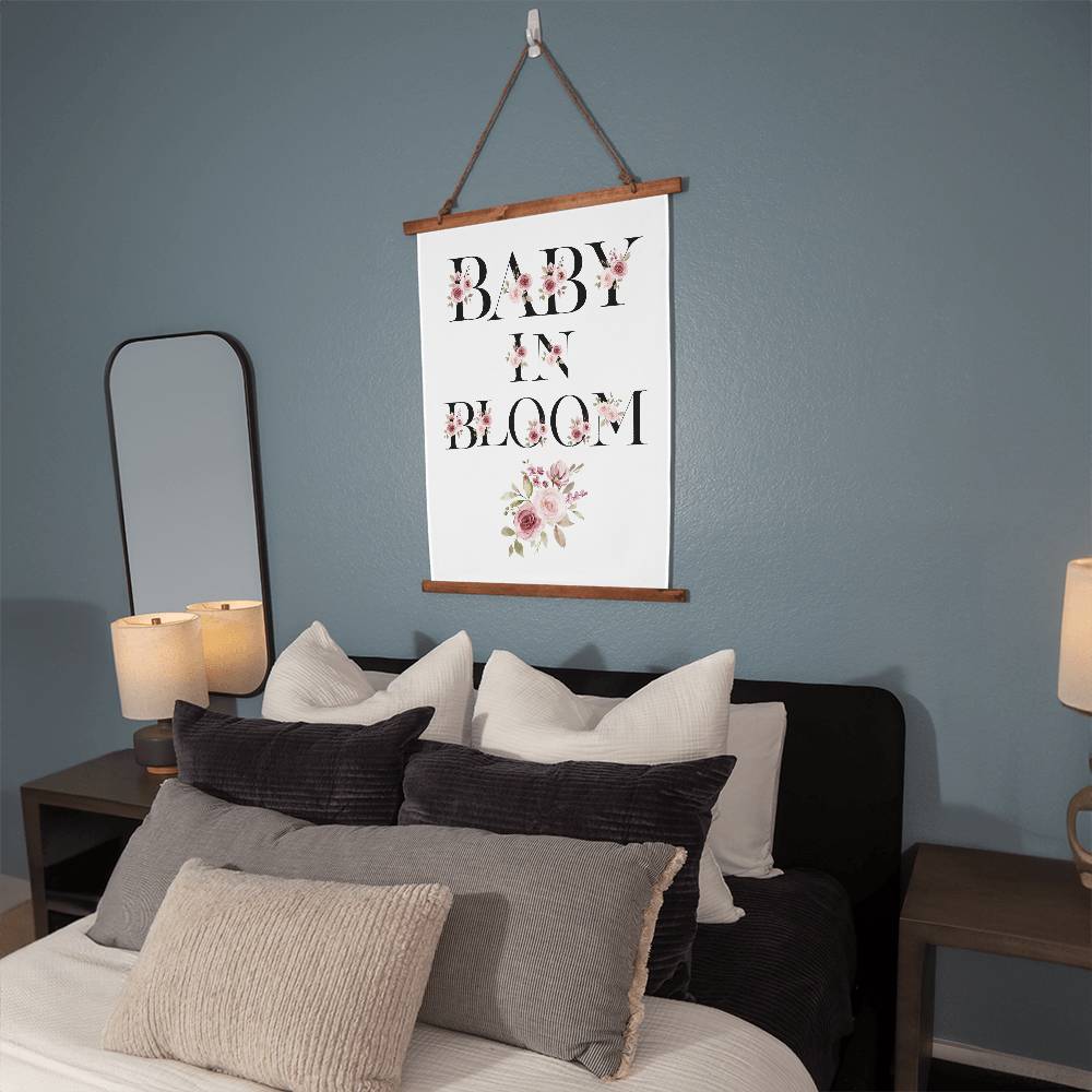 Baby in Bloom Wall Tapestry