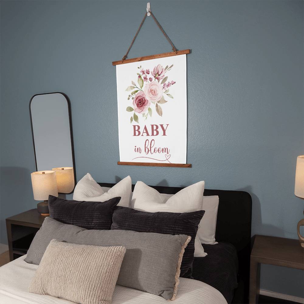 Baby in Bloom Wall Tapestry