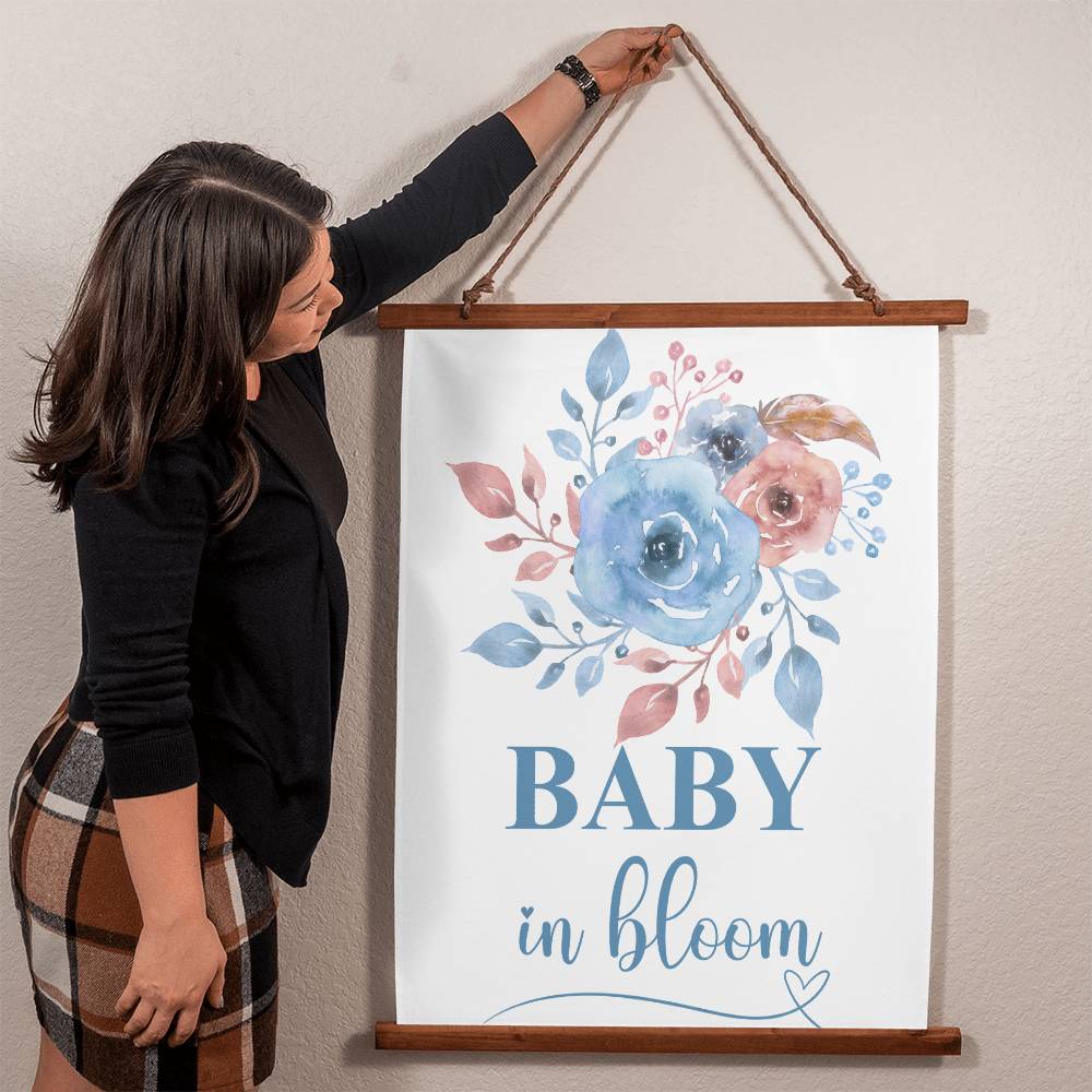 Baby in Bloom Wall Tapestry