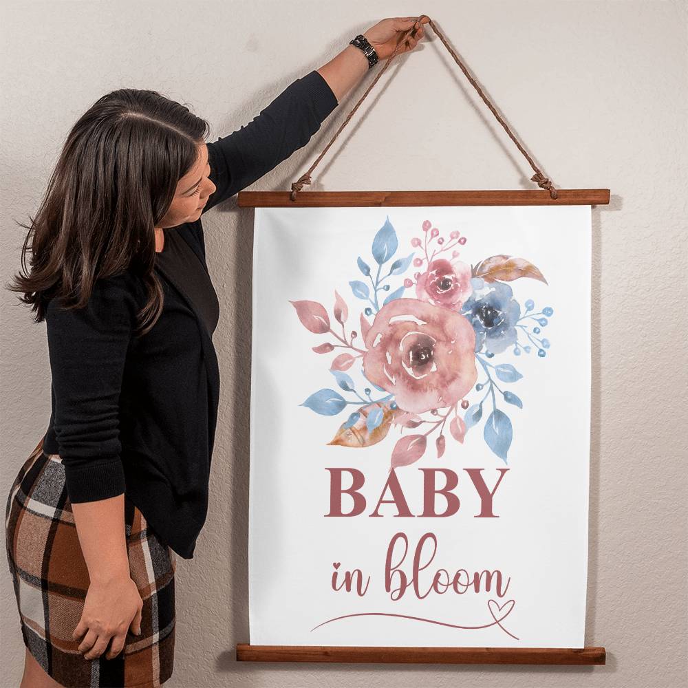 Baby in Bloom Wall Tapestry