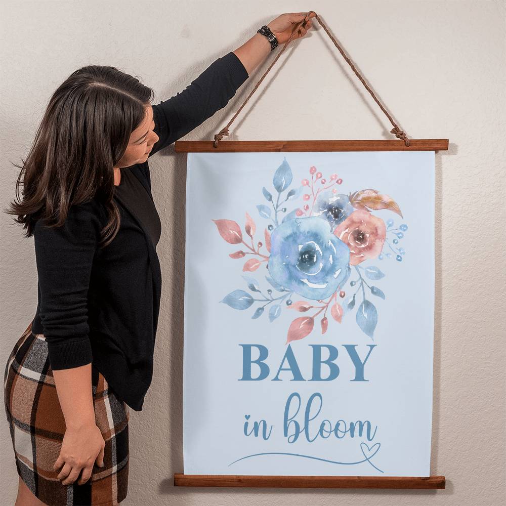 Baby in Bloom Wall Tapestry