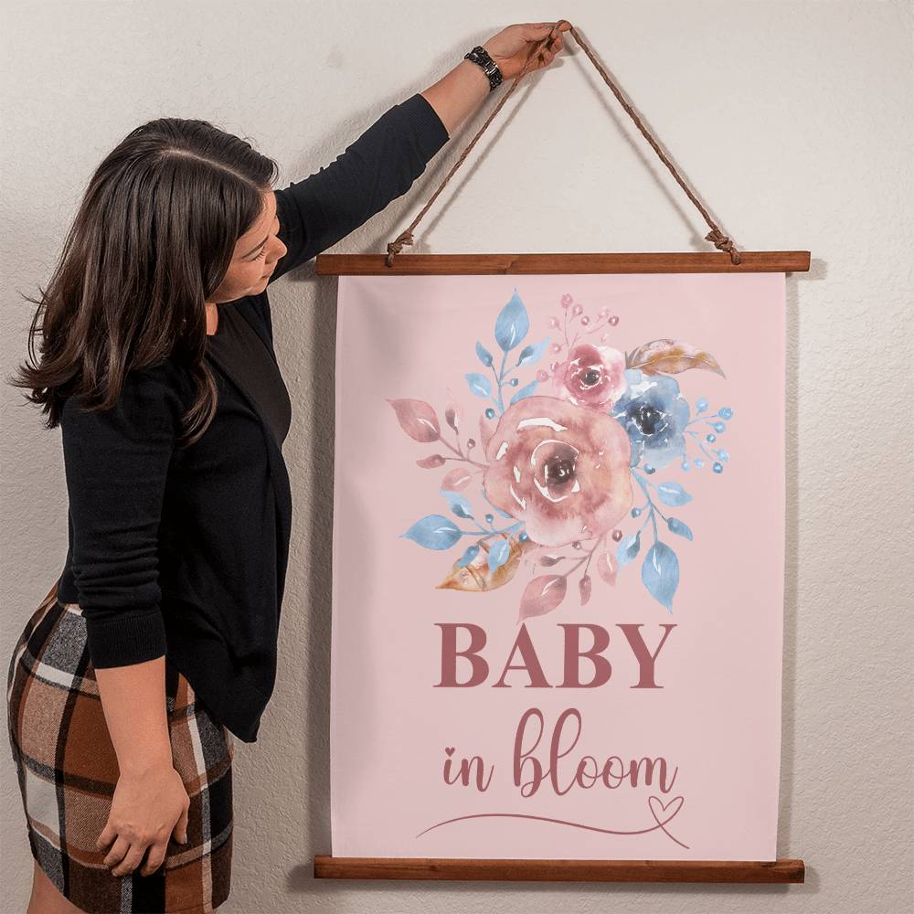 Baby in Bloom Wall Tapestry