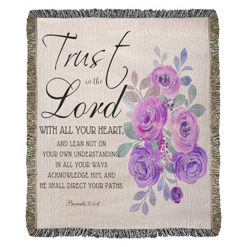 Trust In The Lord -  Woven Blanket