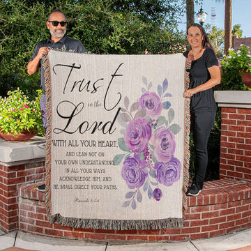 Trust In The Lord -  Woven Blanket