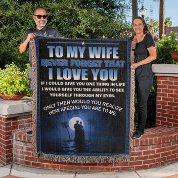 To My Wife | Never Forget | Woven Blanket