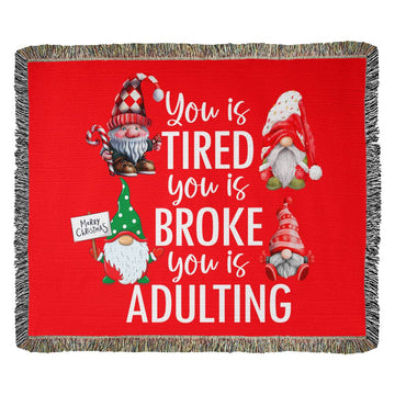 Funny Gnome Christmas Blanket