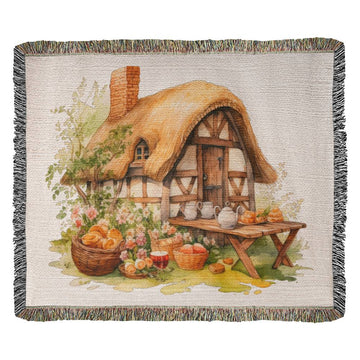 Picnic Blanket - Cottage Core - Woven Blanket