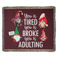 Funny Gnome Christmas Blanket