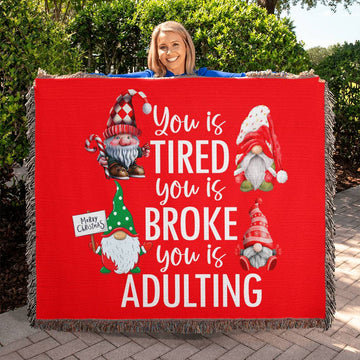 Funny Gnome Christmas Blanket