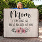 Mom Blanket - Woven Blanket - Because of You