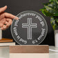 Engraved Acrylic Plaque - LED Nightlight - God Is With You