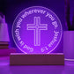 Engraved Acrylic LED Night Light -  God Is With You Wherever You Go