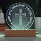 Engraved Acrylic Plaque - LED Nightlight - God Is With You
