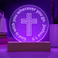 Engraved Acrylic LED Night Light -  God Is With You Wherever You Go