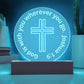 Engraved Acrylic Plaque - LED Nightlight - God Is With You