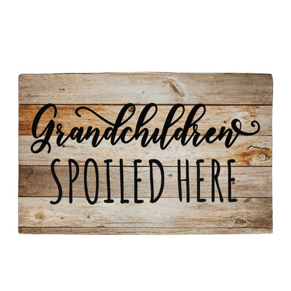 Door Mat Funny - Grandchildren Spoiled Here