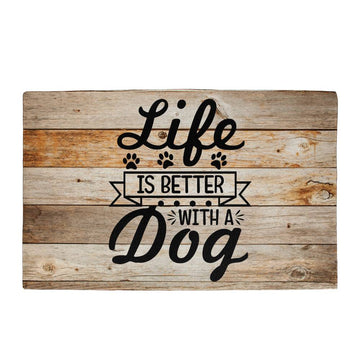 Door Mat | Life is better with a dog
