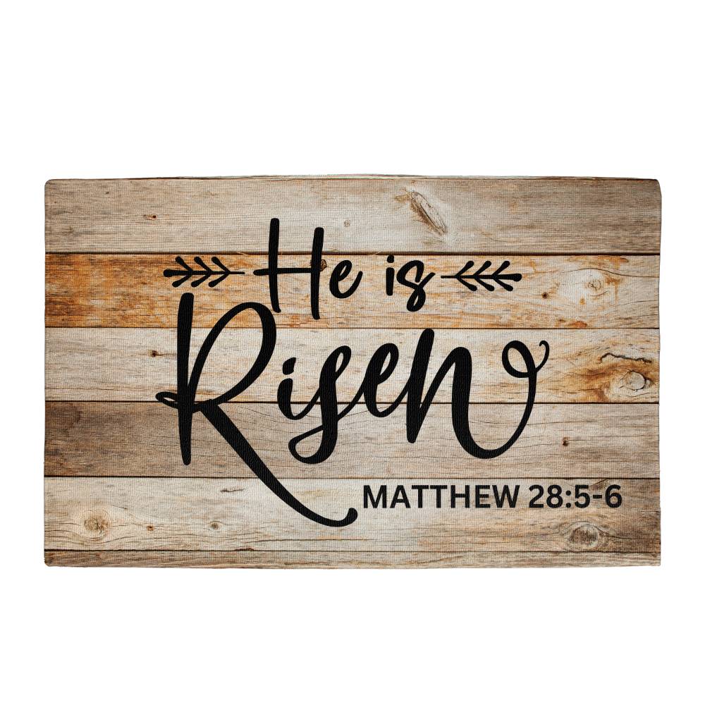 Christian Door Mat | He is Risen