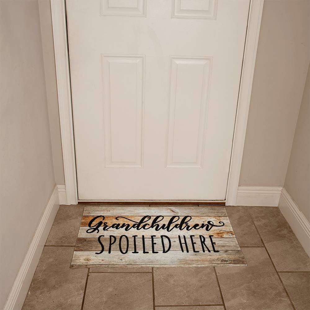 Door Mat Funny - Grandchildren Spoiled Here