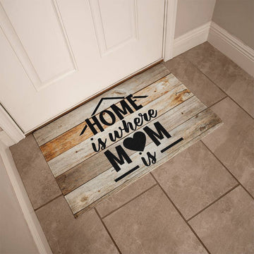 Door Mat - Home is where Mom is