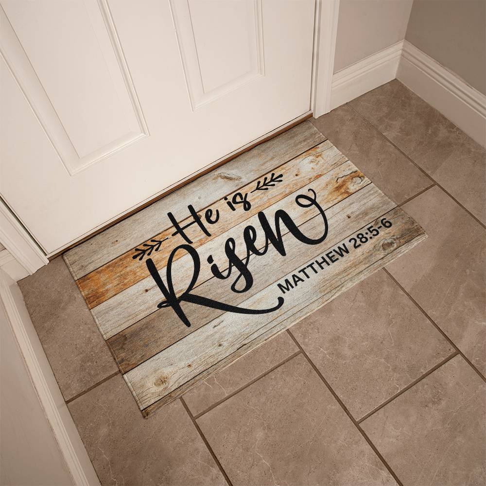 Christian Door Mat | He is Risen