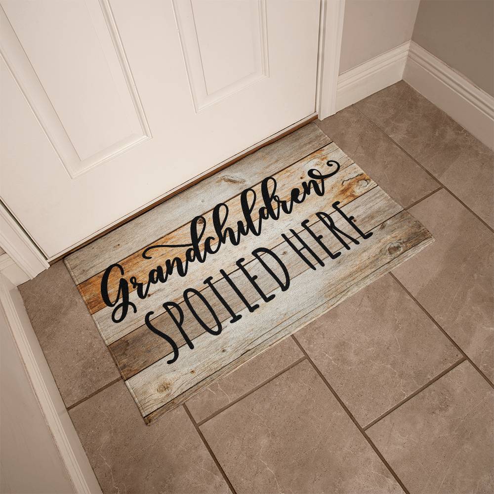 Door Mat Funny - Grandchildren Spoiled Here