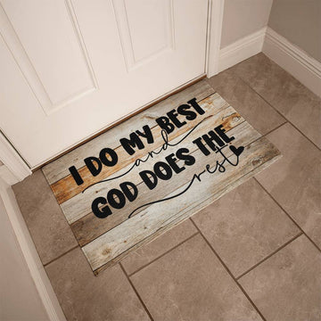 Christian Door Mat |  I do my best and God does the rest