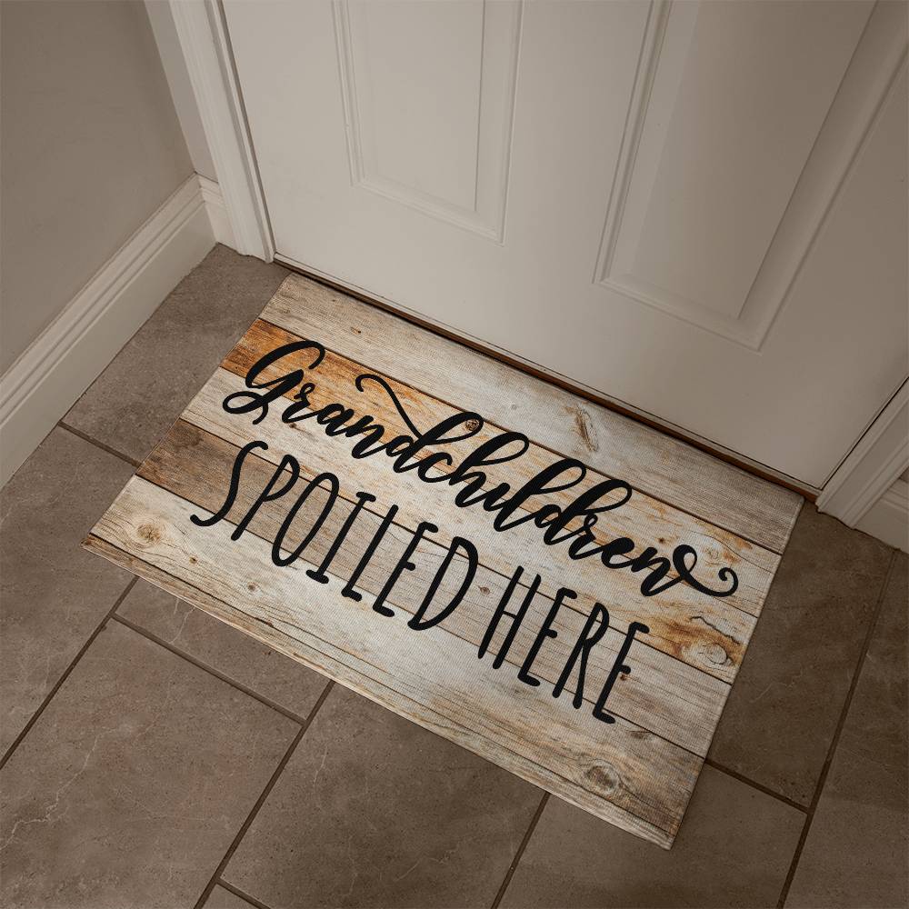 Door Mat Funny - Grandchildren Spoiled Here