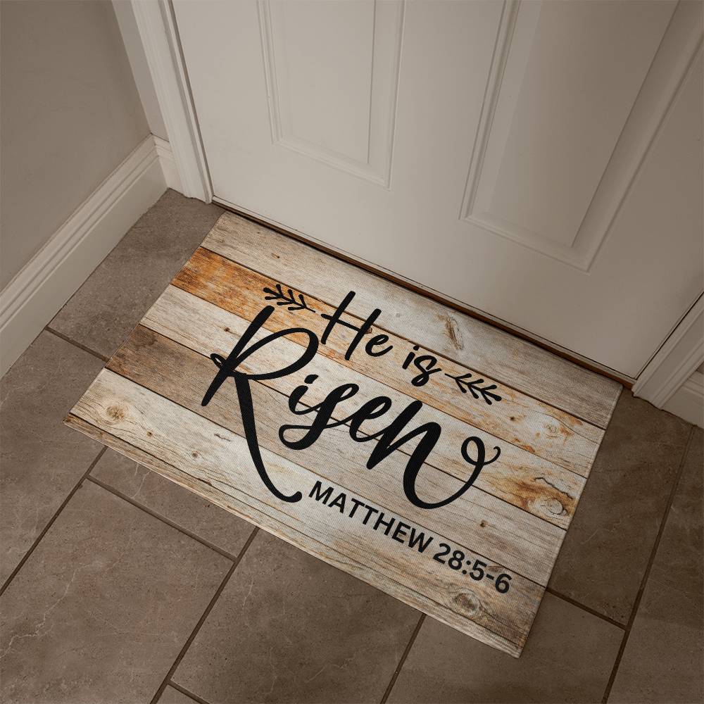 Christian Door Mat | He is Risen