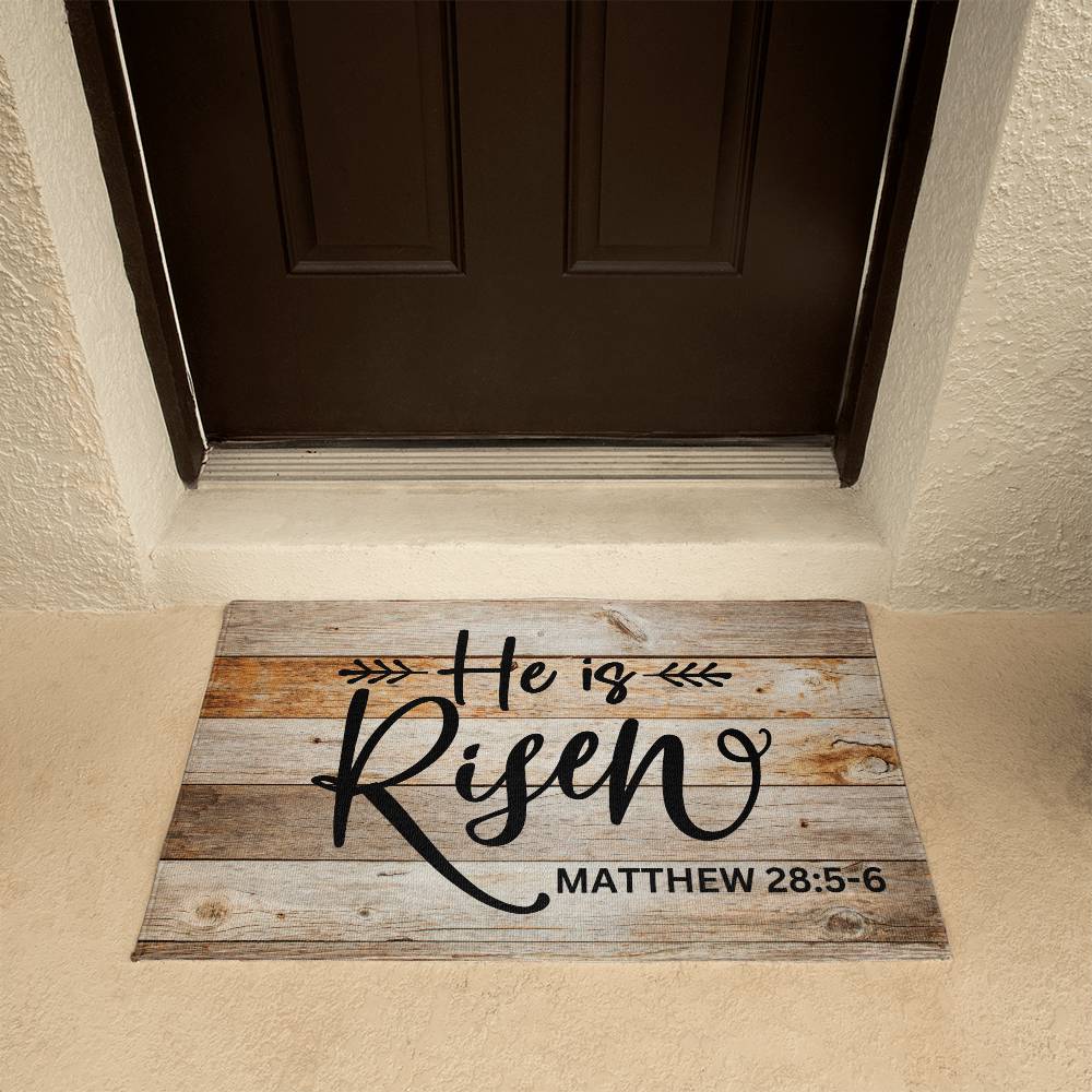 Christian Door Mat | He is Risen