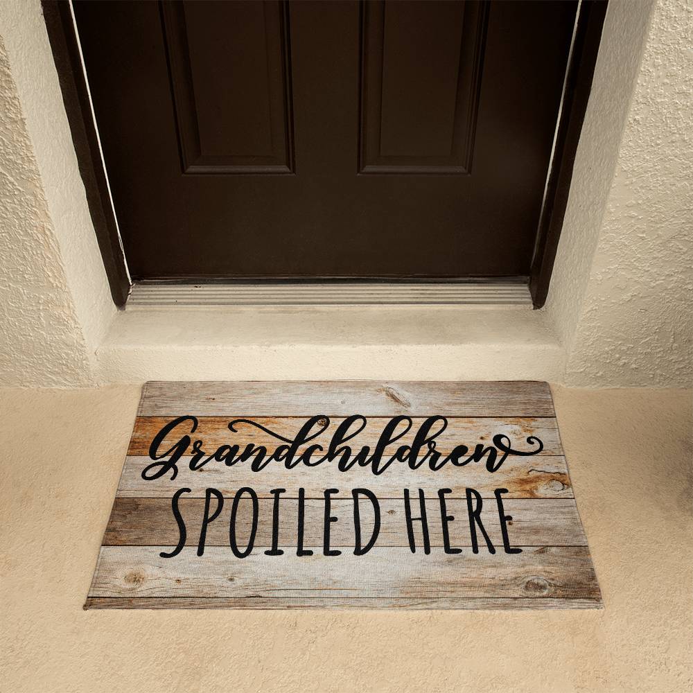 Door Mat Funny - Grandchildren Spoiled Here