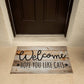 Door Mat Funny - Welcome hope you like cats