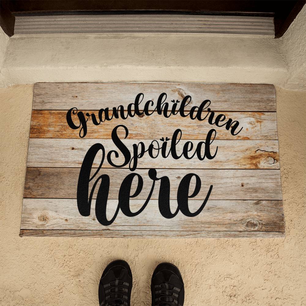 Door Mat - Grandchildren Spoiled Here