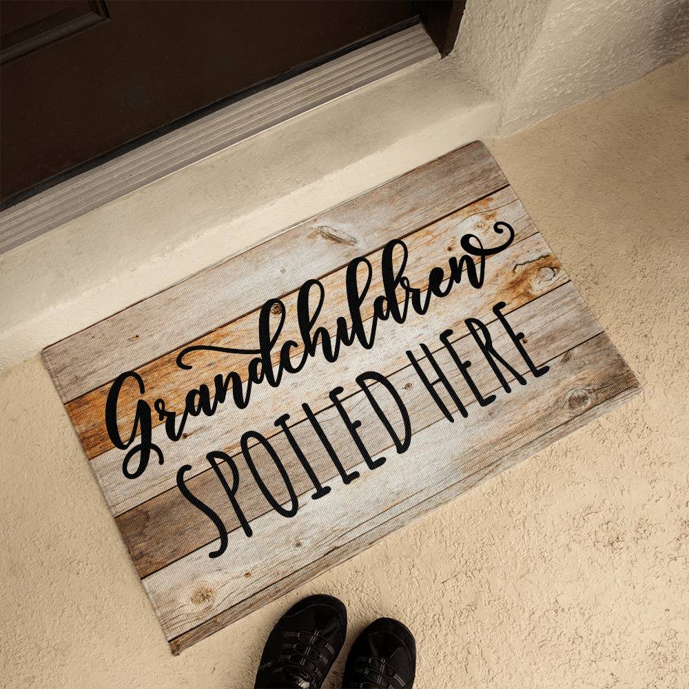 Door Mat Funny - Grandchildren Spoiled Here