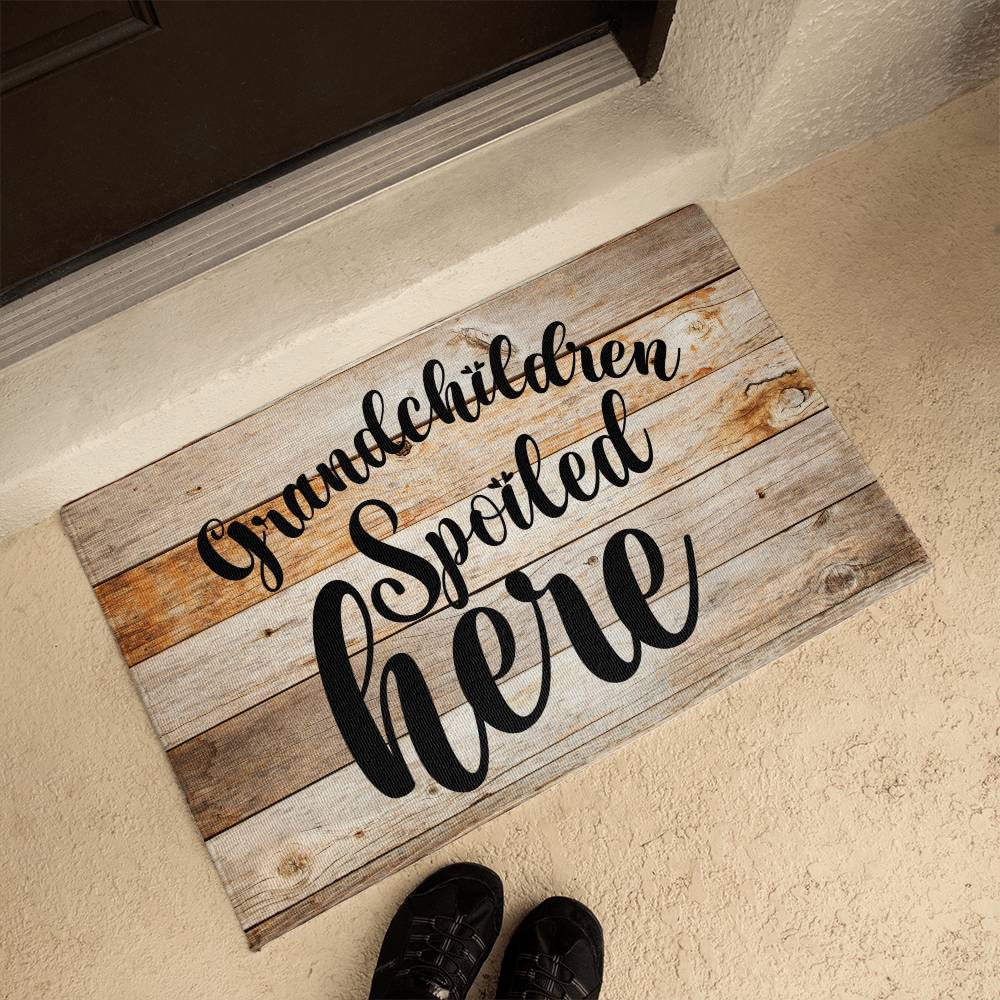 Door Mat - Grandchildren Spoiled Here